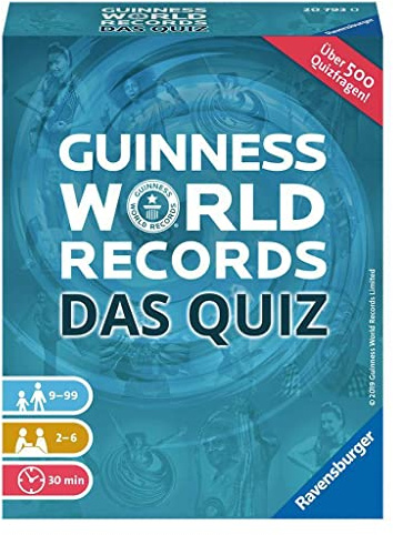 Ravensburger 20793 - Guinness World Records - Das Quiz, 500 Fragen, Wissensspiel für 2-6 Spieler, Quizspiel