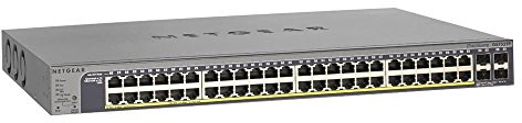 Netgear GS752TP-100EUS Switch Ethernet Gigabit 48 Porte PoE+ e 4 slot per moduli Gigabit, 4 SFP, Smart Pro, Versione Rack in metallo
