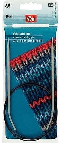 Prym 211249 Rundstricknadeln ALU 80 cm 3,50 mm grau