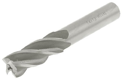 sourcing map HSS Helical Groove 4 Flute 14 mm Dia Tipp 83 mm Länge Schneiden Schaftfräser de