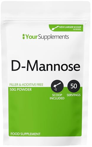 Your Supplements - D Mannose Pure Powder 50g | Natural & Non GMO | Vegetarian & Vegan Friendly | Scoop Included