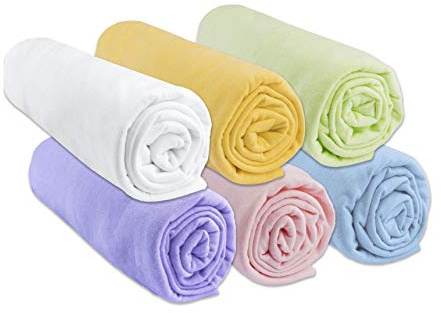 Lot de 3 Draps Housse 60x120 cm Lit Bébé, Berceau, Lit Parapluie 60 x 120 | Bambou Hypoallergénique | Anis Blanc Ciel | Extensible | Sommeil sain | Marque Easy Dort | Oeko-Tex | Fabriqué en Europe