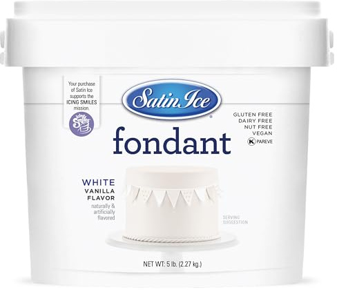 Satin Ice Fondant for Cake Decorating, White (5 Pound)