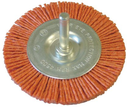 Faithfull Brosse circulaire sur tige Nylon 100 x 6 mm