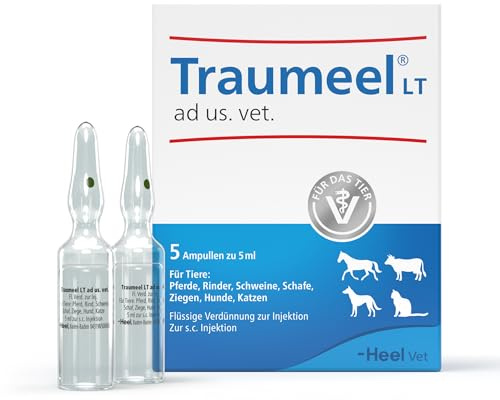 Traumeel LT ad us. vet. 5x5ml Ampullen, Natürliches Tierarzneimittel | Für aktive Momente im Alltag, vielseitig einsetzbar, gut verträglich, für Hunde, Katzen & Pferde, Made in Germany