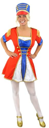 Ladies Majorette Costume - Dress and Matching Hat - Womens Christmas Toy Soldier
