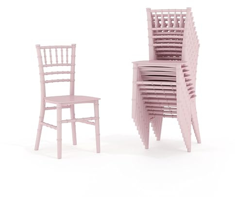 Flash Furniture Hercules Series Children's Resin Event Chairs, Commercial/Residential All Occasion Chairs for Kids, 330 lb. Static Weight Capacity, Set of 10, Pink