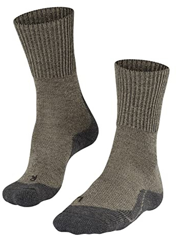 FALKE TK1 Adventure Wool M So lana filo funzionale spessi antivesciche 1 paio, Calzini da escursionismo Uomo, Beige Kitt Mouline 4310, 39-41