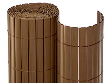 bambus-discount.com AUSLAUF - Balkonverkleidung Kunststoff 160 x 300cm Premium-Qualität - Farbe braun