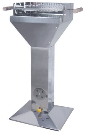 Holzkohle BBQ Trichtergrill Edelstahl