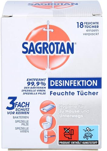 SAGROTAN Desinfektionstücher 18 St