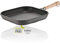 Berndes Grillpfanne Bonanza Induktion 28 cm, eckige Pfanne mit 3-lagiger Antihaftversiegelung und Holzstiel, allherdtauglich robuster Aluguss, antihaft beschichtet, Schwarz