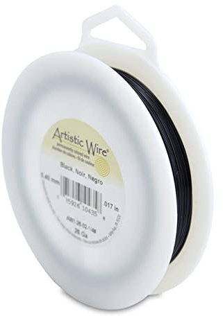 Artistic Wire, 26 Gauge Tarnish Resistant Colored Copper Craft Wire, Black, 311 ft