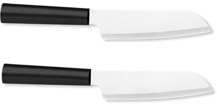 Rada Cutlery Cook's Utility Knife (W240), 4.75 Stainless Steel Blade, Black Handle, Pack of 2