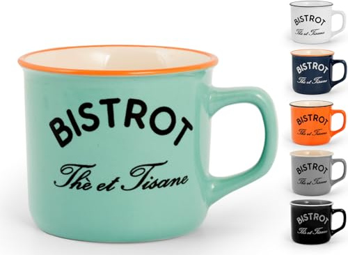 Home Bistro Lot de 2 Tasses à thé sans Soucoupe, Stone Ware, Multicolore, 6 unités ( Pack de 1)