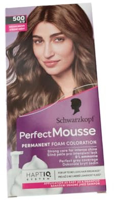 Schwarzkopf Perfect Mousse permanente Farbe Stufe 3, 500 Mittelbraun