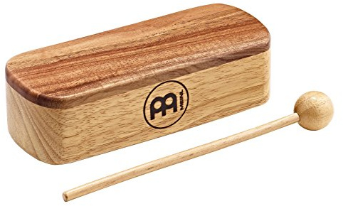 Meinl Percussion Professional Wood Block - Medium-Large Percussion Instrument Incl. Wooden Beater - With Rosewood Striking Surface - Siam Oak, Natural (PMWB1-M)