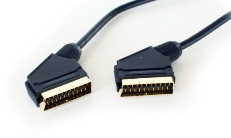 2 m mâle à mâle câble péritel 21 Broches – RGB – Plaqué Or