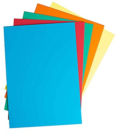 House of Card & Paper Karton, A5, 220 g/m² Assorted Bright Colours (Pack of 25 Sheets)