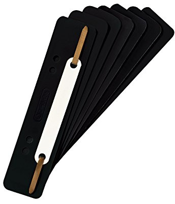 Herlitz 10839132 Heftstreifen PP, 3,4 x 15 cm, 25 Stück, schwarz