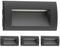 ledscom.de 4 pièces LED encastrées au mur ZIBAL, downlight pour l'extérieur, IP65, noir mat, 140 x 70mm, 3,3 W, 223lm, blanc froid