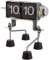 KIKKERLAND Orologio Flip, Acciaio con Numeri in plastica, Argento