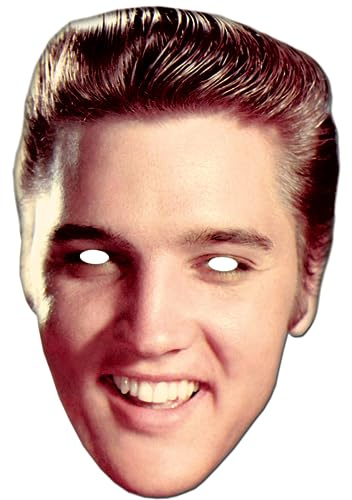 Star cutouts – stsmp20 – 6 Masken für Erwachsene – Elvis Presley – Einheitsgröße