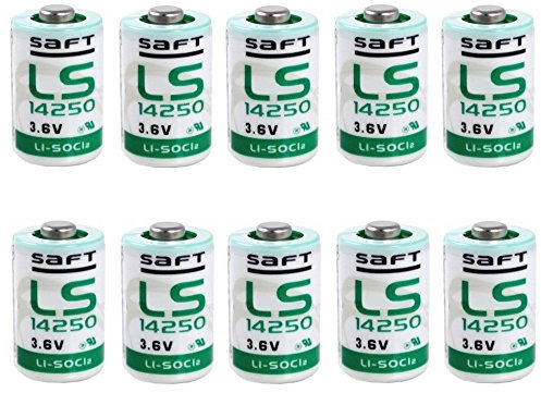 Jus thionylchlorid Batterie au Lithium LS14250 1/2 AA 3,6 V, Lot de 10
