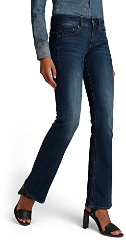 G-STAR RAW dam Jeans Midge Bootcut , Blå (Dk Aged 6553-89) 27W / 30L