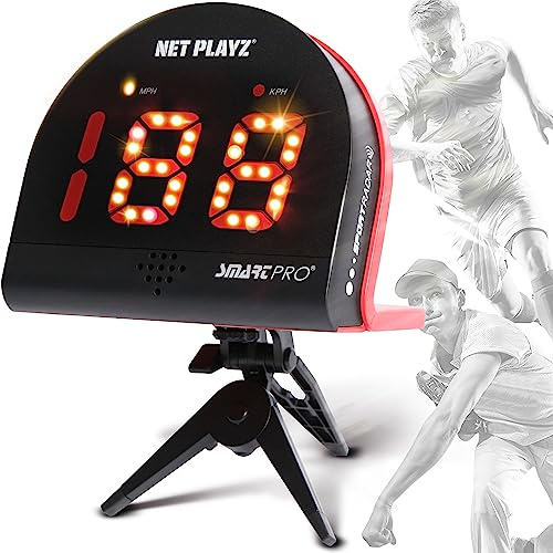 NET PLAYZ Radar de vitesse, pistolet à radar multi-sports (mains libres), capteurs de vitesse de mesure pour baseball, softball, tennis, football, hockey, crosse handball | Aides à l'entraînement /
