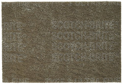 3M 5304 Scotch-Brite 7448 Hand Pad, Sulfn Grey, 155mm x 225mm, Pack of 20