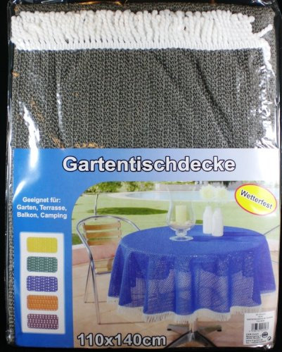 Gartentischdecke Tischdecke 110x140cm Wetterfest Grau