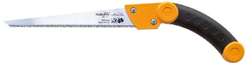 Augusta-Heckenrose Rigips-Säge 200mm / Handsäge aus Bandstahl C75 mit 2-Komponenten-Kunstoffgriff/Stichsäge für Kurven- und Rundschnitte sowie Ausschnitte im Trockenbau
