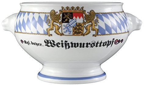 Seltmann Weiden 001.455576 Compact Bayern - Löwenkopfterrine/Terrine/Suppenterrine ohne Deckel 2,1 l - Porzellan