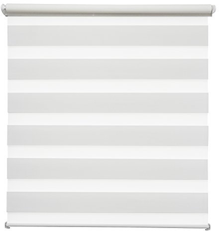 Tilldekor Doppelrollo/Duo-Rollo Klemmfix für Fenster und Türen, ohne Bohren, 80 cm x 160 cm, weiß inkl. Klemmträgern