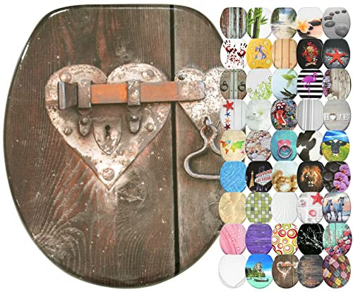 Sanilo WC Sitz mit Absenkautomatik, viele neue Toilettendeckel zur Auswahl, hochwertige Oberfläche, einfache Montage, stabile Scharniere (Türschloss)