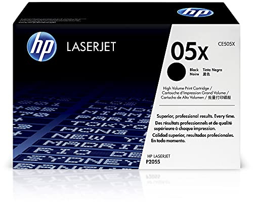 HP 05X Schwarz Original LaserJet Tonerkartusche mit hoher Reichweite CE505X