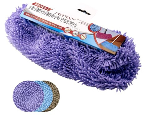 VENTEO Chiffon microfibre Balai Serpillère | Serpillière Ultra Absorbante Réutilisable | Compatible Balai Standard | Lavable Machine | Nettoyage Lavage Sol Parquet Carrelage Cuisine Salle de Bain