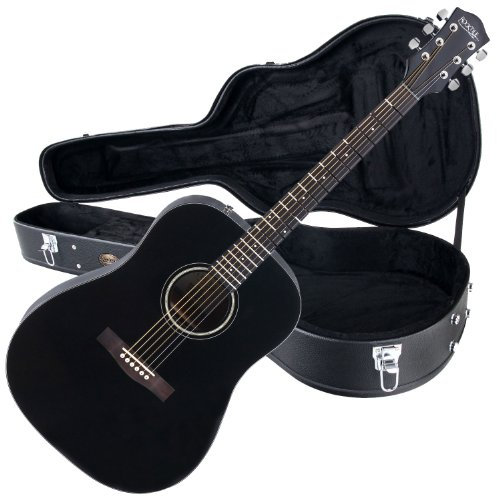 Rocktile D-60 Westerngitarren Set - Dreadnought Gitarre - Mit Koffer - Schwarz