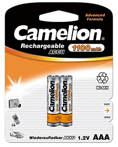 Camelion Micro-Akku 1,2 V, 1100 mAh, Typ AAA, NiMH, 2er
