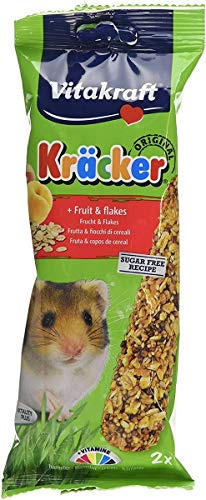 Vitakraft Kracker Hamster Small Animal Food Fruit-Flakes, Pack of 5 | Fruit-Flakes