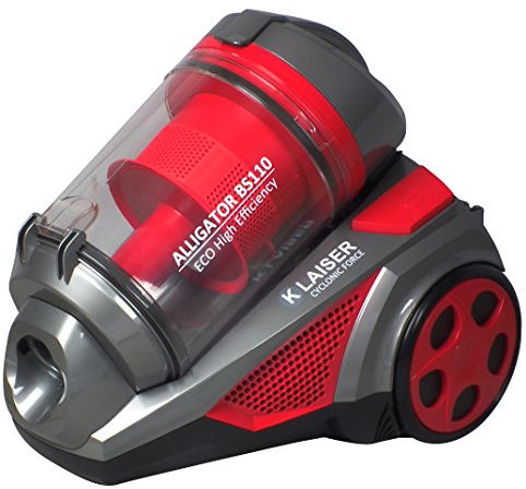 Klaiser Alligator Aspirateur Sans Sac Multi Cyclone Xtreme Force - Puissance 1600W - Pure Air - Ultra Confort - Cordon Extra Long 7 Mètres - Tube télescopique Extra Long