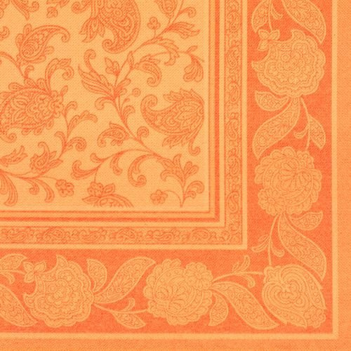 Premium Servietten ROYAL Collection 1/4-Falz 40 cm x 40 cm orange Ornaments für Hochzeitsfeier. Menge: 160 St