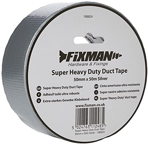 Fixman 188824 Super Heavy Duty Duct Tejp 50 mm x 50 m Silver
