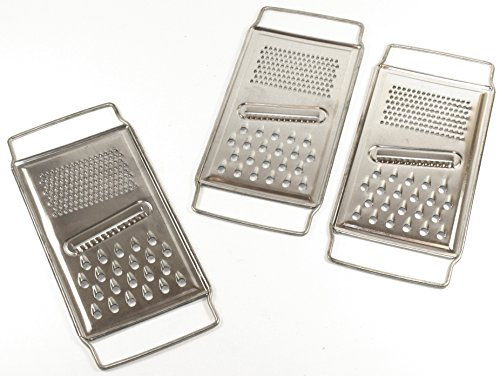 K&B Vertrieb Küchenreibe Flachreibe 3 Stück Reibe Gurkenhobel Gemüsehobel Universalreibe 448