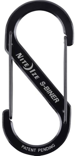 Nite IZE Unisex S-Biner Kunststoff S Biner Dual Karabiner Edelstahl 5, Schwarz, 38 EU