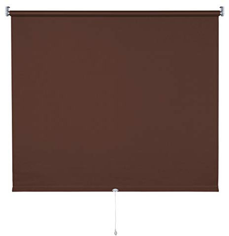 deko-raumshop Verdunkelungsrollo Springrollo Mittelzugrollo Rollo Breite 60 bis 200 cm Stoff lichtundurchlässig verdunkelnd abdunkelnd Fenster Sonnenschutz Hitzeschutz (150 x 180 cm, Cappuccino)