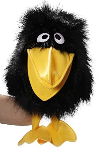 Carl Dick Rabe Handpuppe, Vogel, Plüschtier, Kuscheltier, ca. 40cm, Körper 30cm 2020