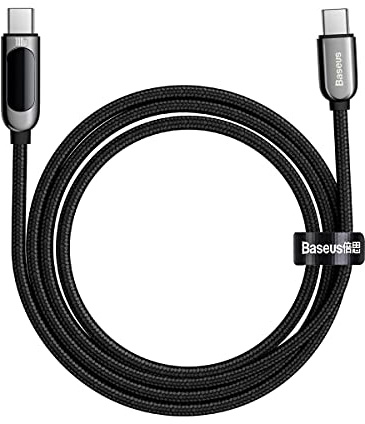 Baseus Tipo-C - Type-C Display Cable de Carga y Datos rápido PD 100W (20V / 5A) 2m Negro (CATSK-C01)