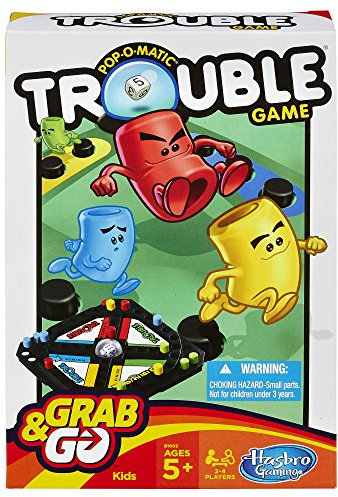 Hasbro Gaming Pop-O-Matic Trouble Grab & Go Game (Travel Size)